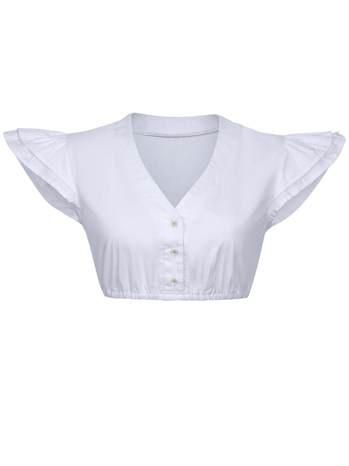 White V-neck Dirndlblous Sue